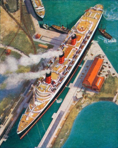 Le Queen Mary à Southampton, 1938 - Unbekannt