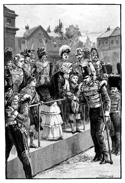 La Reine distribuant la Médaille de Crimée, Horseguards Parade, Londres, vers 1850, 1888 - Unbekannt