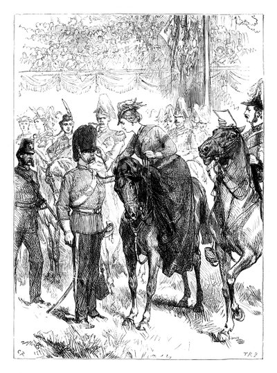 La reine distribuant les croix de Victoria à Hyde Park, Londres, années 1850 - Unbekannt