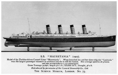 Le RMS Mauretania, 20e siècle - Unbekannt