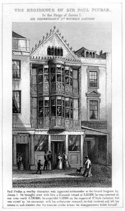 La résidence de Sir Paul Pindar, Bishopsgate, City de Londres - Unbekannt