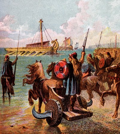 Les Romains conquièrent la Grande-Bretagne, vers 1850 - Unbekannt