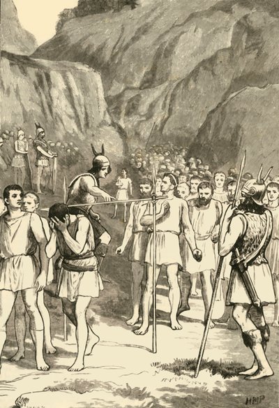 Les Romains passant sous le joug aux Fourches Caudines, 1890 - Unbekannt