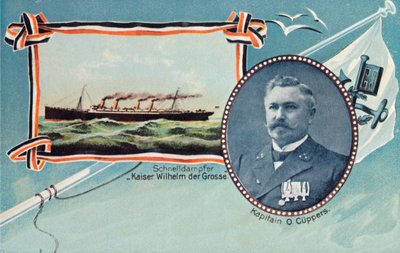 Le SS Kaiser Wilhelm der Grosse et le capitaine Otto Cuppers, vers 1905 - Unbekannt
