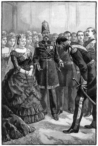 Le Shah de Perse présentant sa demande à la reine Victoria à Windsor, milieu-fin du XIXe siècle - Unbekannt