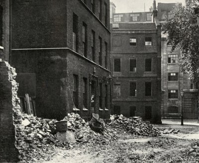 Le site de la porte de Fetter Lane et les maisons abandonnées en attente de démolition, 1934 - Unbekannt