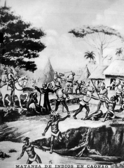 Le Massacre des Indigènes à Caonao, 16ème siècle, années 1920 - Unbekannt