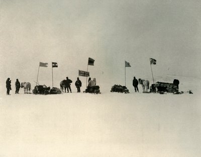 Le départ du bord de la glace au sud de Hut Point, vers 1908, 1909 - Unbekannt