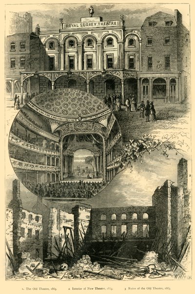 Le théâtre de Surrey, vers 1878 - Unbekannt