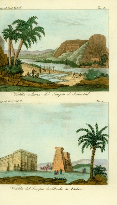 Le Temple de Ramsès II à Abou Simbel, Nubie, et le Temple de Thoth à Dakka, Nubie - Unbekannt