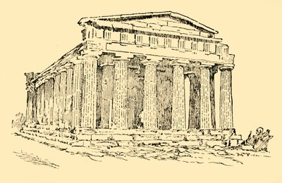 Le temple de la colonie grecque à Agrigente en Sicile, c1930 - Unbekannt