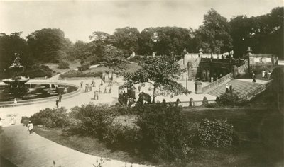 La terrasse et la fontaine, Central Park, New York - Unbekannt
