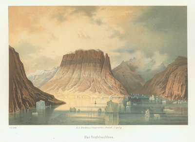 Le Teufelsschloss dans le fjord Kejser Franz Joseph. La deuxième expédition allemande au pôle Nord - Unbekannt