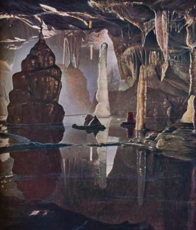 La scène de transformation dans la grotte de Cox à Cheddar, vers 1935 - Unbekannt