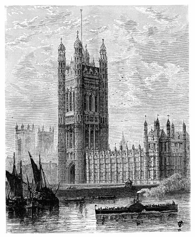 La Tour Victoria et les Chambres du Parlement, Londres, 1900 - Unbekannt