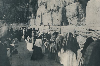 Le Mur des Lamentations : Le jour de la lamentation pour la ville perdue de leurs ancêtres, vers 1935 - Unbekannt