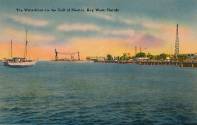 Le front de mer sur le golfe du Mexique, Key West, Floride, vers 1940 - Unbekannt