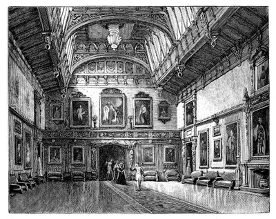 La salle de Waterloo, Château de Windsor, vers 1888 - Unbekannt
