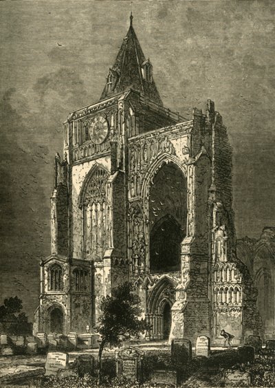 La façade ouest, abbaye de Crowland, 1898 - Unbekannt