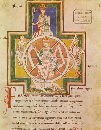 La Roue de la Fortune Rota Fortunae de Carmina Burana, vers 1230 - Unbekannt
