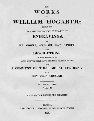 Les œuvres de William Hogarth, Vol II - Unbekannt