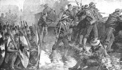 La guerre zouloue, 1879 : Hommes du H.M.S. Shah à l