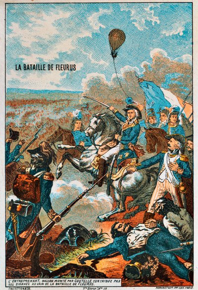 Le ballon Entreprenant, piloté par Coutelle, à la bataille de Fleurus, 1794 1890s - Unbekannt