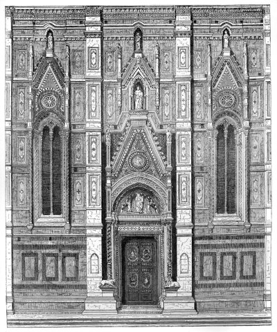 La porte canonique de la basilique Santa Maria del Fiore, Florence, Italie, 1882 - Unbekannt
