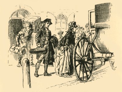 La voiture qui devait transporter les voyageurs s