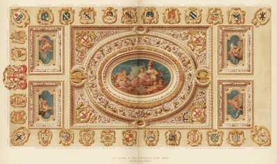 Le plafond de la salle du tribunal des échevins, Guildhall, Londres, 18e siècle 1886 - Unbekannt