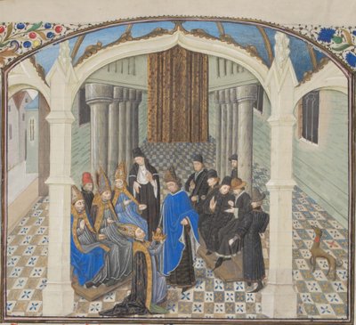 Le couronnement de Baudouin II en 1118. Miniature de l