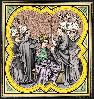 Le couronnement de Charlemagne 712-814, 14ème siècle - Unbekannt