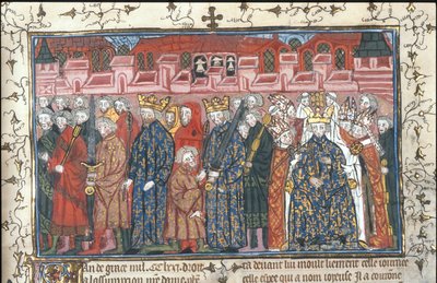 Le couronnement de Philippe II Auguste en présence de Henri II d