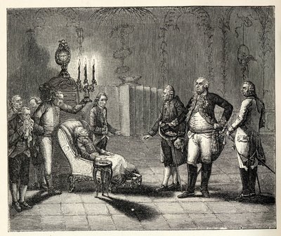 La mort de Frédéric II le 17 août 1786 - Unbekannt