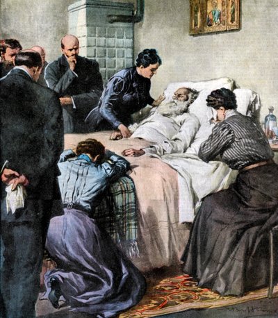 La mort de Léon Tolstoï, auteur et philosophe russe, 1910 - Unbekannt