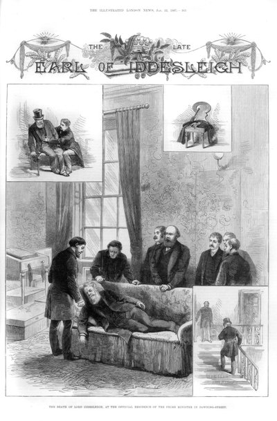 La mort de Lord Iddesleigh à Downing Street, Londres, 1887 - Unbekannt