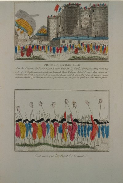 La démolition de la Bastille, 14 juillet 1789 - Unbekannt