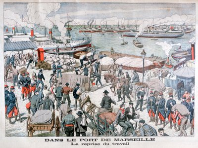 La fin de la grève des dockers au port de Marseille, France, 1904 - Unbekannt