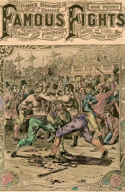 Le premier combat entre Tom Spring et Jack Langan, 1824, fin du 19ème ou début du 20ème siècle - Unbekannt