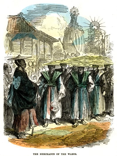 Les marchands du quartier, procession du festival du Nouvel An à Yokohama, Japon, 1872 - Unbekannt