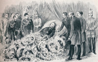 Le passage du premier empereur allemand : le lit de mort de Guillaume Ier, 1888, 1911 - Unbekannt