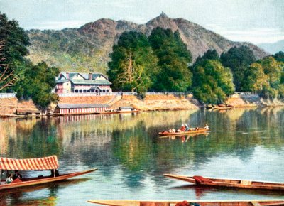 La rivière Jhelum et le club-house à Srinagar, Inde, début du 20e siècle - Unbekannt