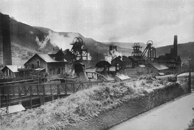 La scène de la grève des mineurs : Une mine de charbon typique du sud du Pays de Galles, 1915 - Unbekannt