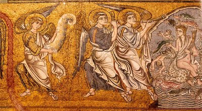 La mer rendit ses morts Le Jugement dernier, (détail), 12e siècle - Unbekannt