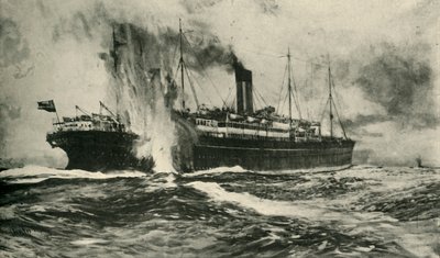 Le naufrage du SS Arabic, Première Guerre mondiale, 19 août 1915, vers 1920 - Unbekannt