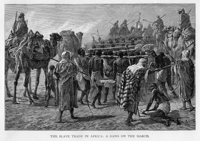 La traite des esclaves en Afrique : une bande en marche, c1875 - Unbekannt