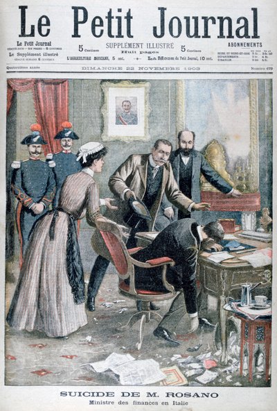 Le suicide de Signor Rosano, ministre italien des Finances, Naples, 1903 - Unbekannt