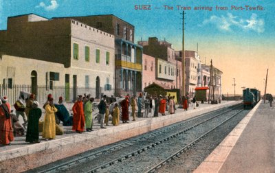 Le train arrivant de Port Tewfik, Suez, Égypte, 20ème siècle - Unbekannt