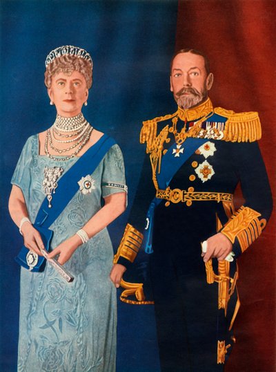 Leurs Majestés le roi George V et la reine Mary à l
