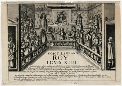 Voici le bon roi Louis XIV. Le roi donnant une audience publique, 1668 - Unbekannt